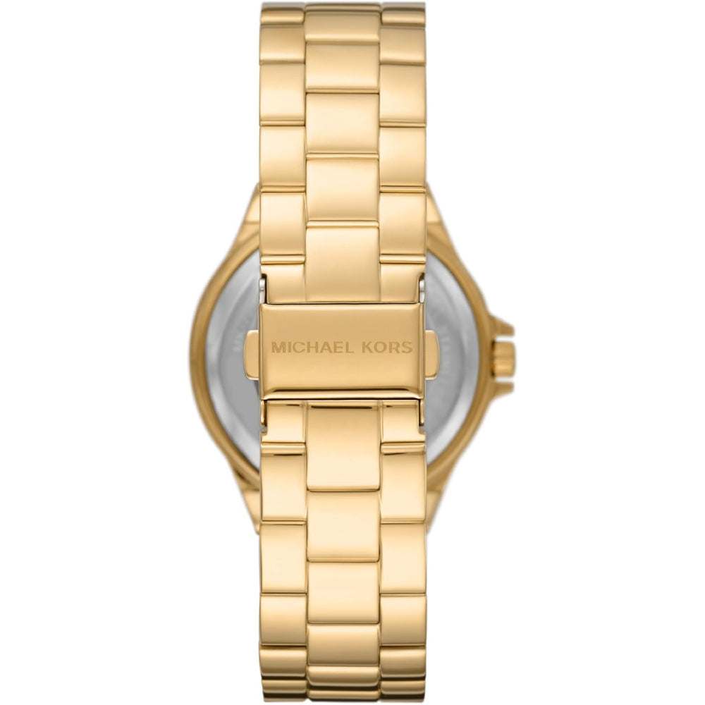 Michael Kors Lennox Pave Logo Women's 37mm Bracelet Watch - Gold-Tone