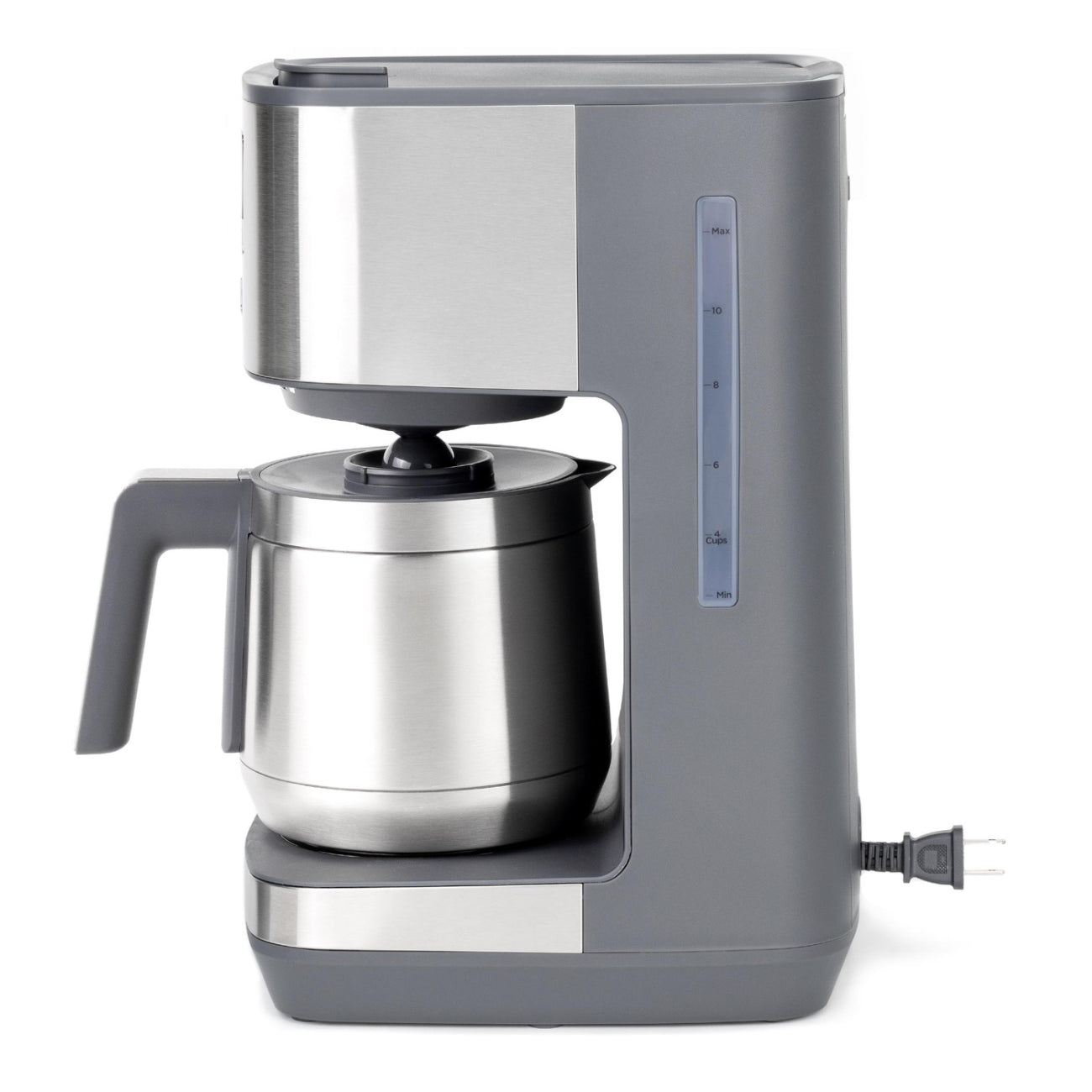 GE G7CDABSSTSS 10-Cup Drip Coffee Maker with Single Serve - Silver