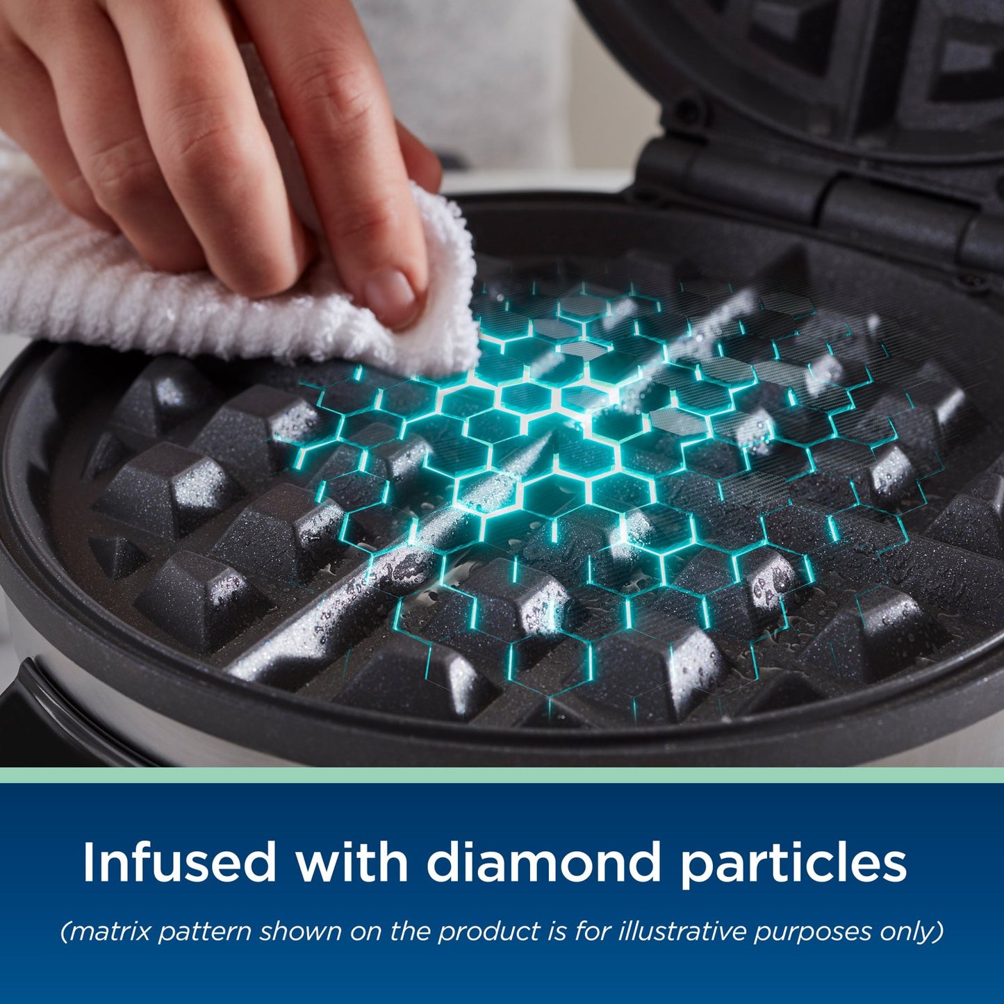 Oster 2109989 9.7" Nonstick Belgian Waffle Maker - Black