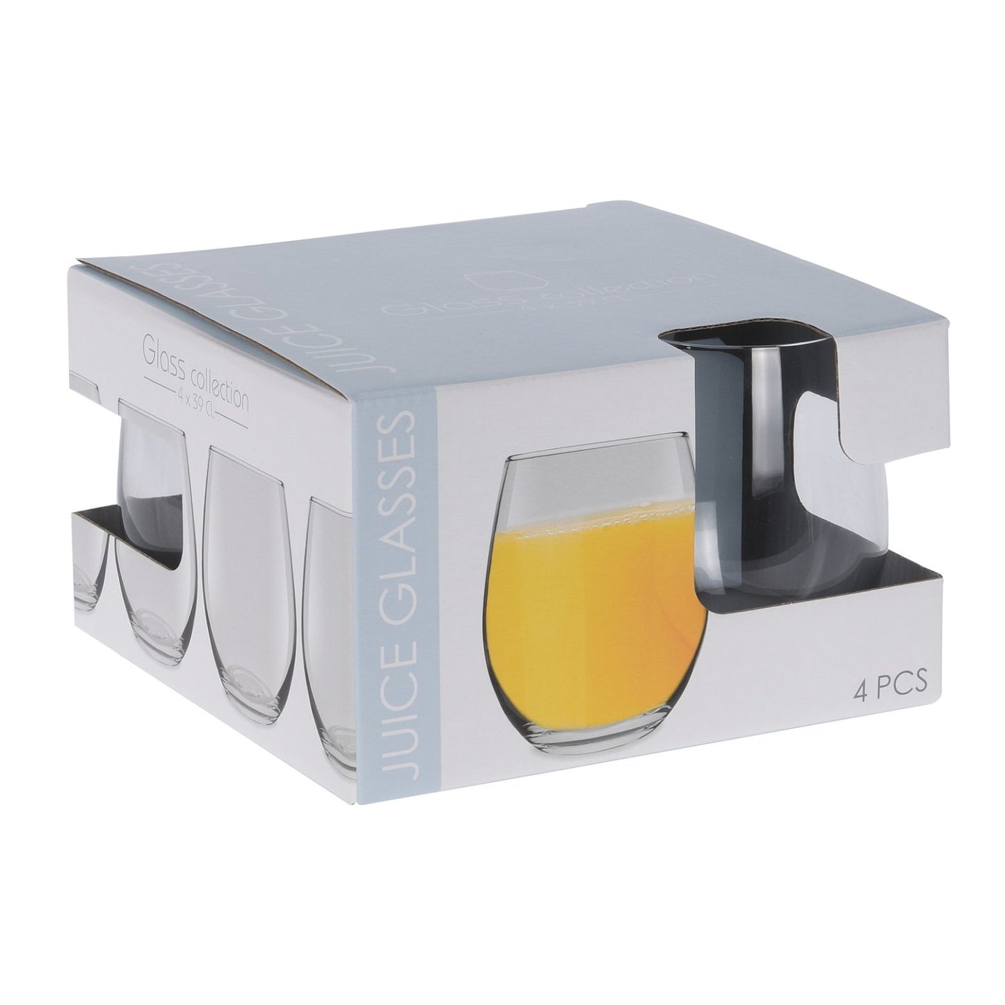 Koopman 13 oz Glass Tumbler Set of 4 - Clear