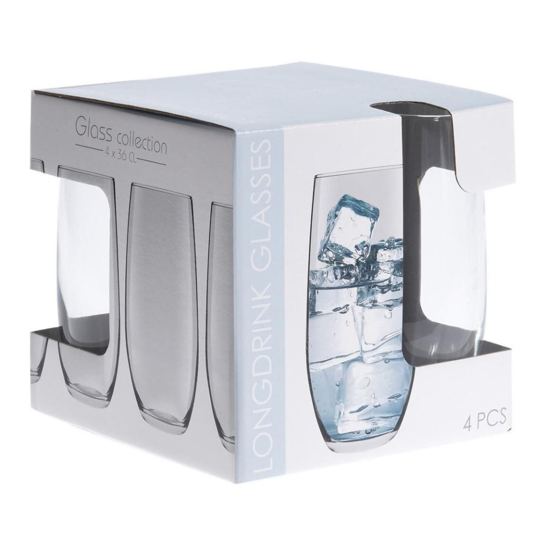 Koopman 12 oz Glass Tumbler Set of 4 - Clear