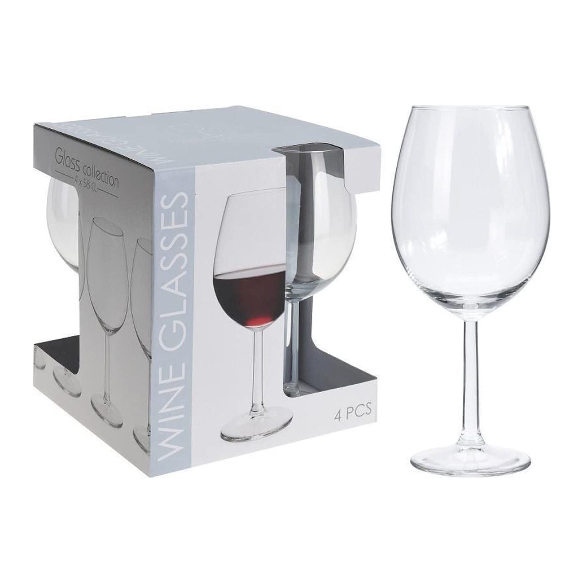 Koopman 19 oz Wine Glass Set of 4 - Clear