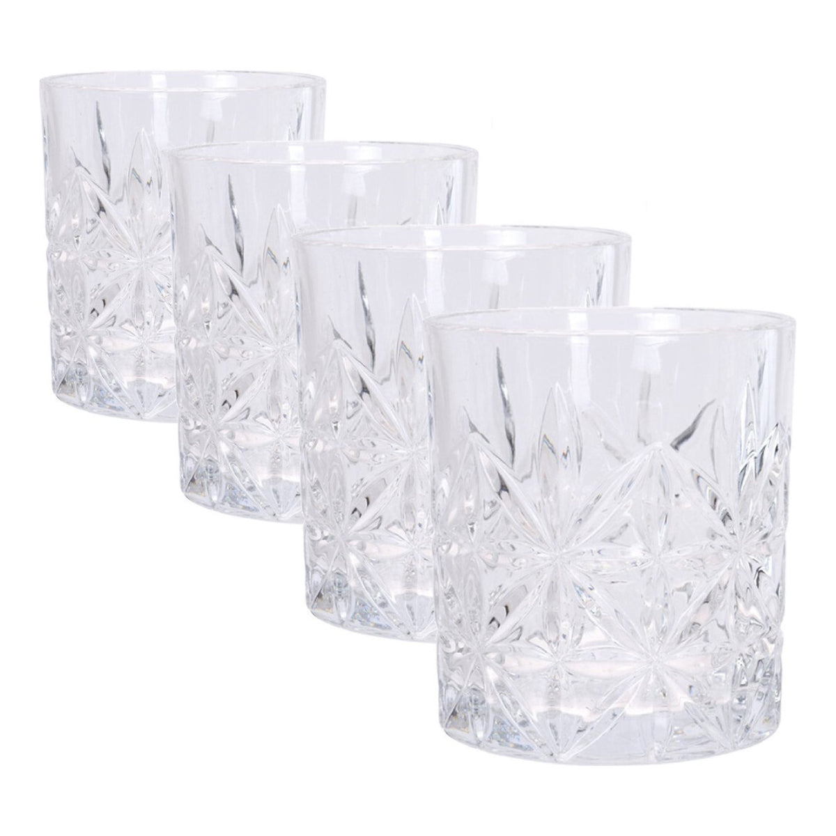Koopman 7.78 oz Glass Tumbler Set of 4 - Clear