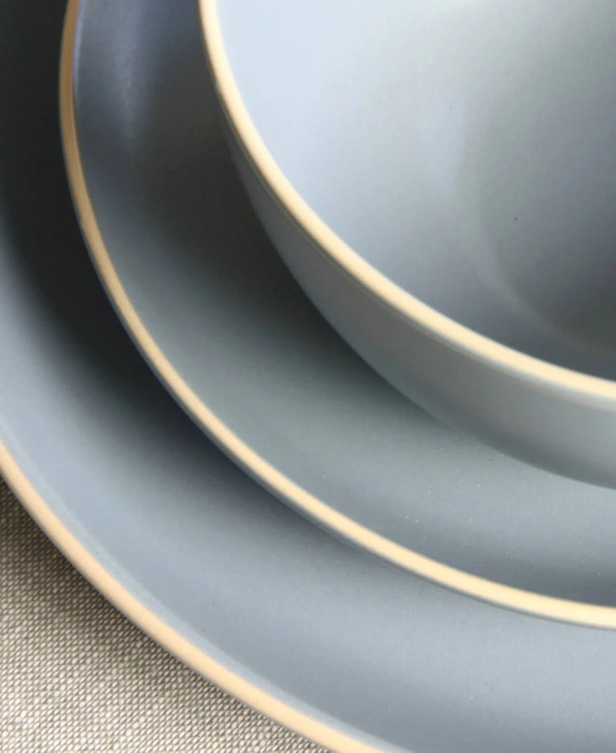 Gibson Home Rockaway Dinnerware Set (12-Piece) - Matte Blue - Curacao