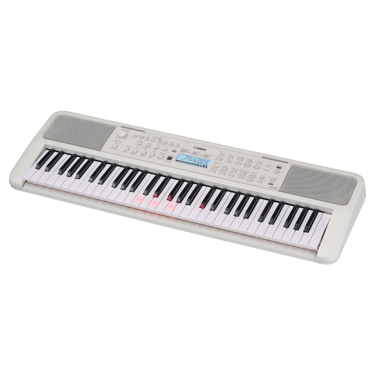Teclado portátil sensible al tacto Yamaha EZ/310 con 61 teclas iluminadas, color blanco