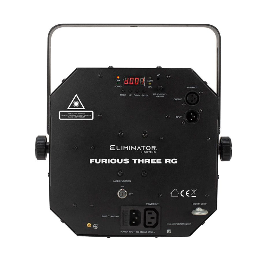 American DJ FUR128 Eliminator Lighting Furious Three RG Lighting Effect - Black