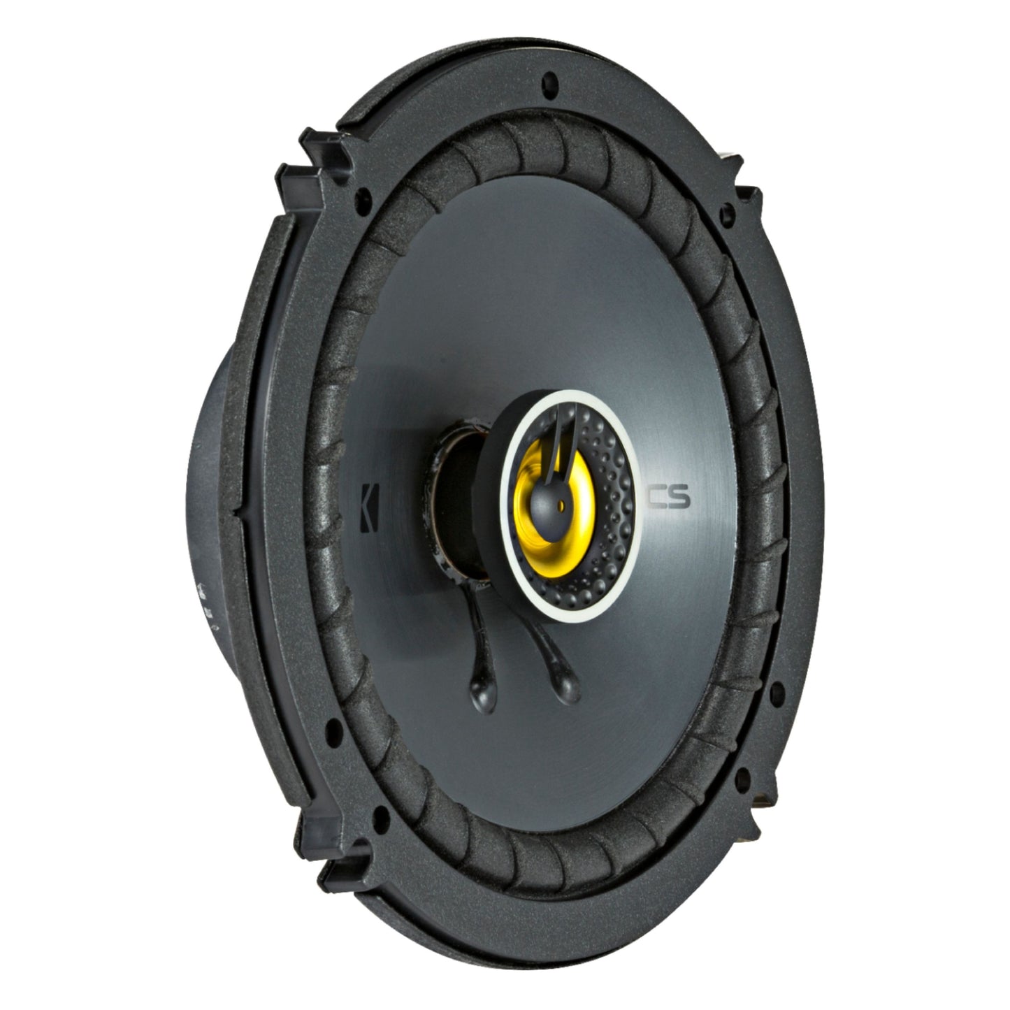 Kicker 46CSC654 CS-Series 2-Way Car Speakers with 2 woofers (Set of 2) - Yellow/Black - Curacao
