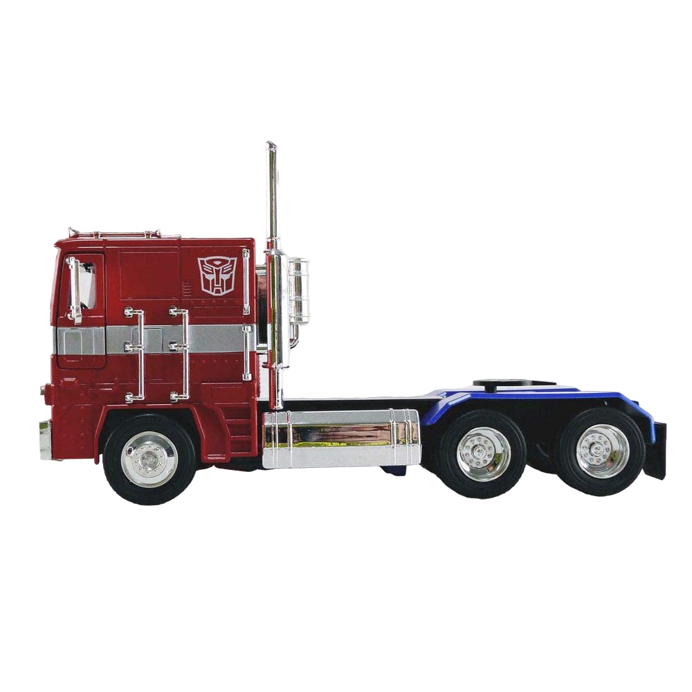 Jada Toys Transformers G1 Optimus Prime Truck with Robot Truck