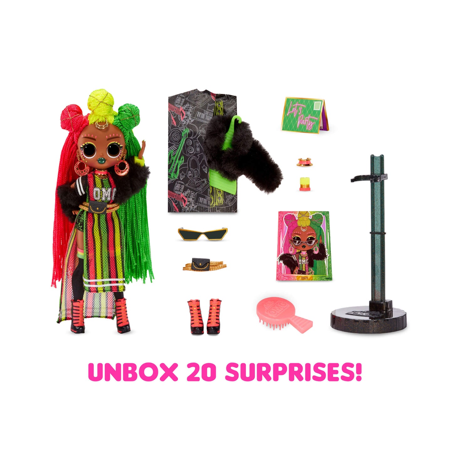 ¡LOL Surprise! Muñeca de moda OMG Queens Sways con 20 sorpresas