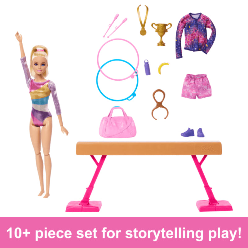 Barbie Gymnastics Blonde Fashion Doll Playset