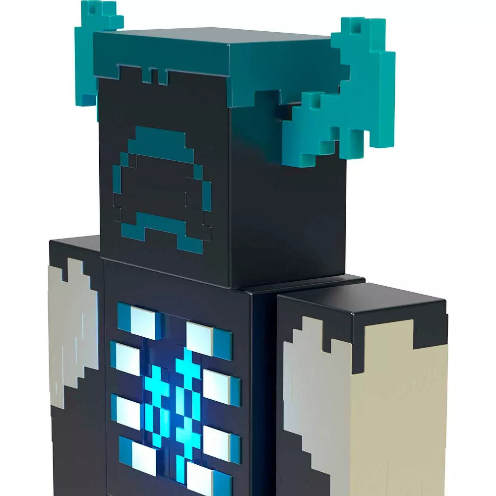 Figura de acción de Minecraft Warden con luces y sonidos