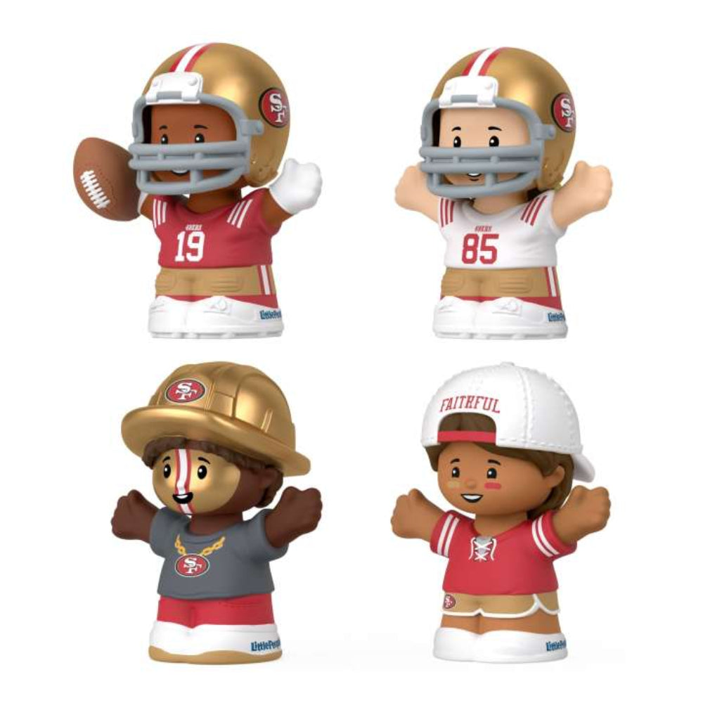 Set de figuras de edición especial de los San Francisco 49Ers de la NFL de Little People Collector (paquete de 4)