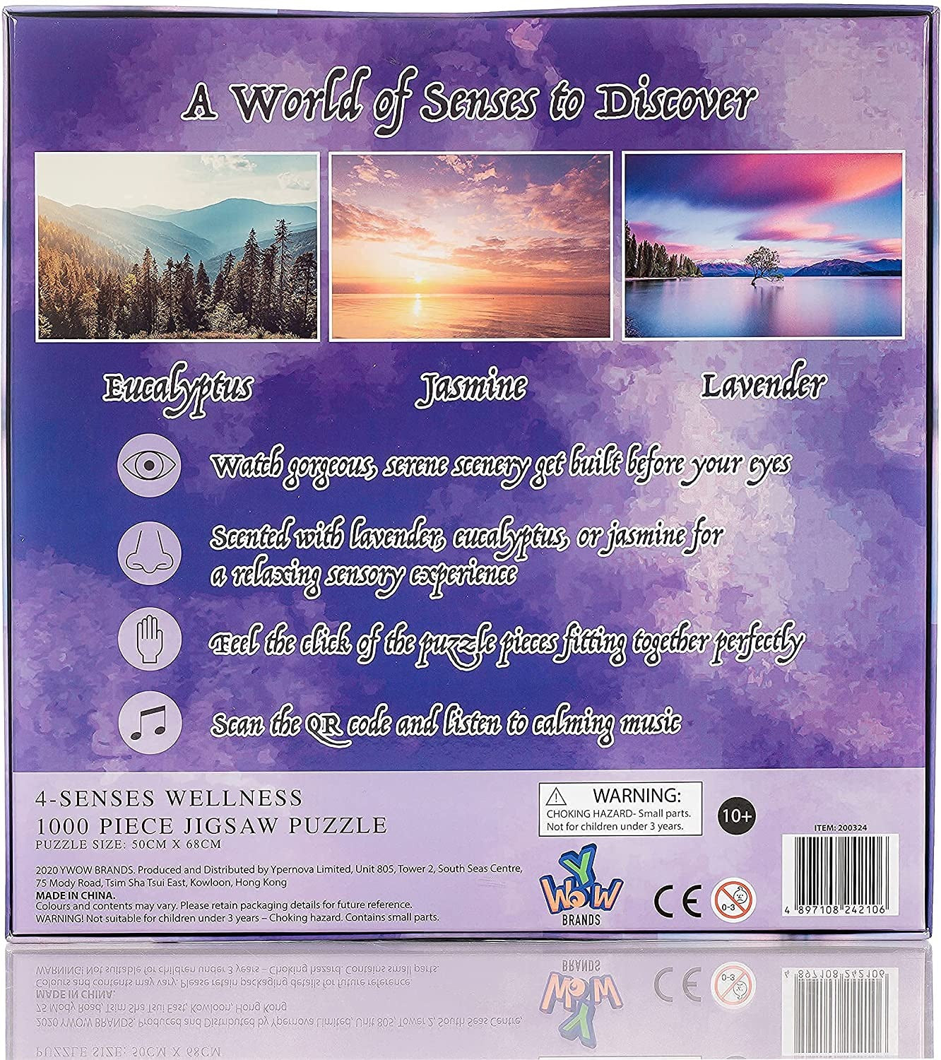 YWOW 20x27" Jasmine Scented Mindfulness Sensory Jigsaw Puzzle (1000-Piece)