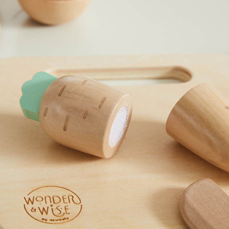 Wonder & Wise Table It Fruit and Veggies Play Set - Natural