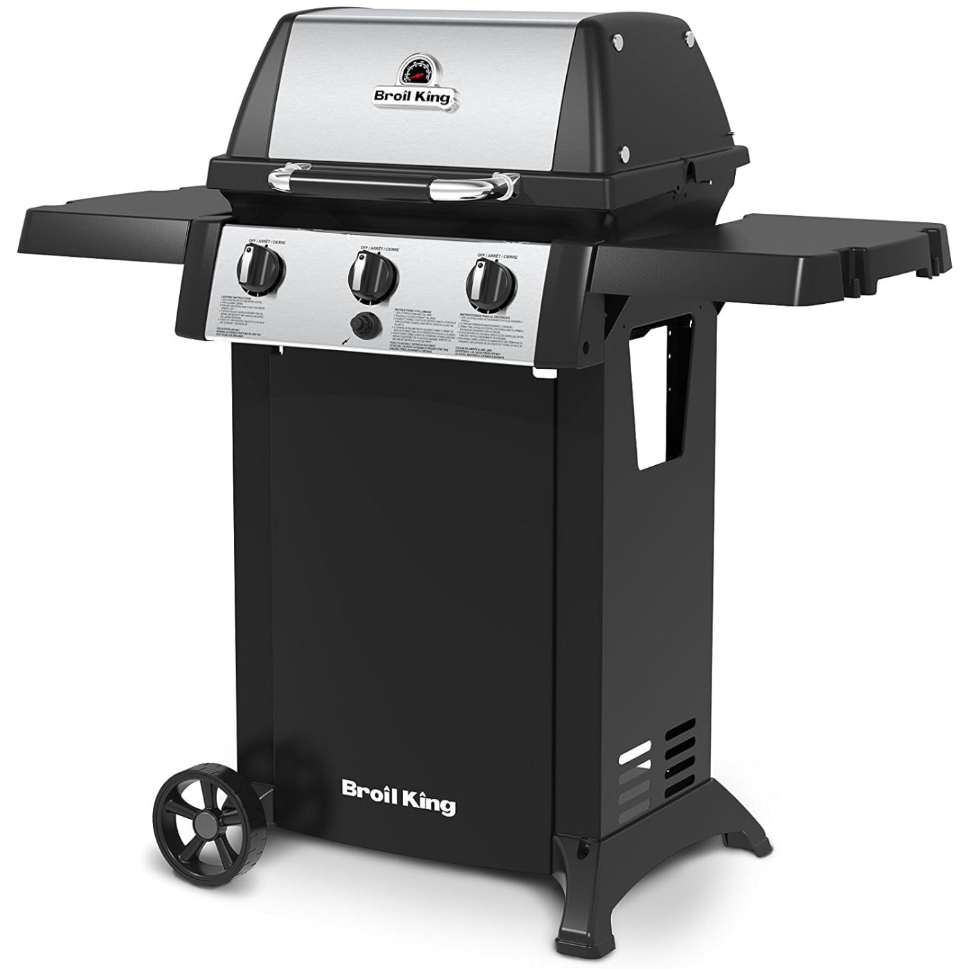 Broil King Gem 320 814154 Liquid Propane Grill with Rust Resistant - Stainless steel/Black - Curacao