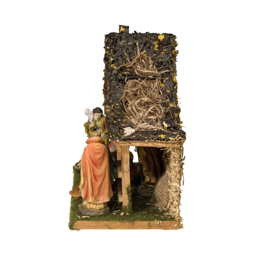 Kurt Adler 11-Piece Musical LED Lighted Nativity Set with Stable