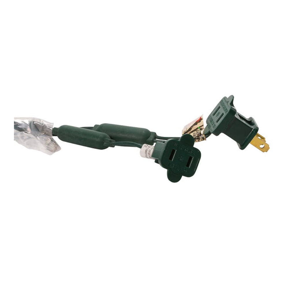 Kurt Adler 50-Light Warm White LED Green Wire Light Set, 25 feet