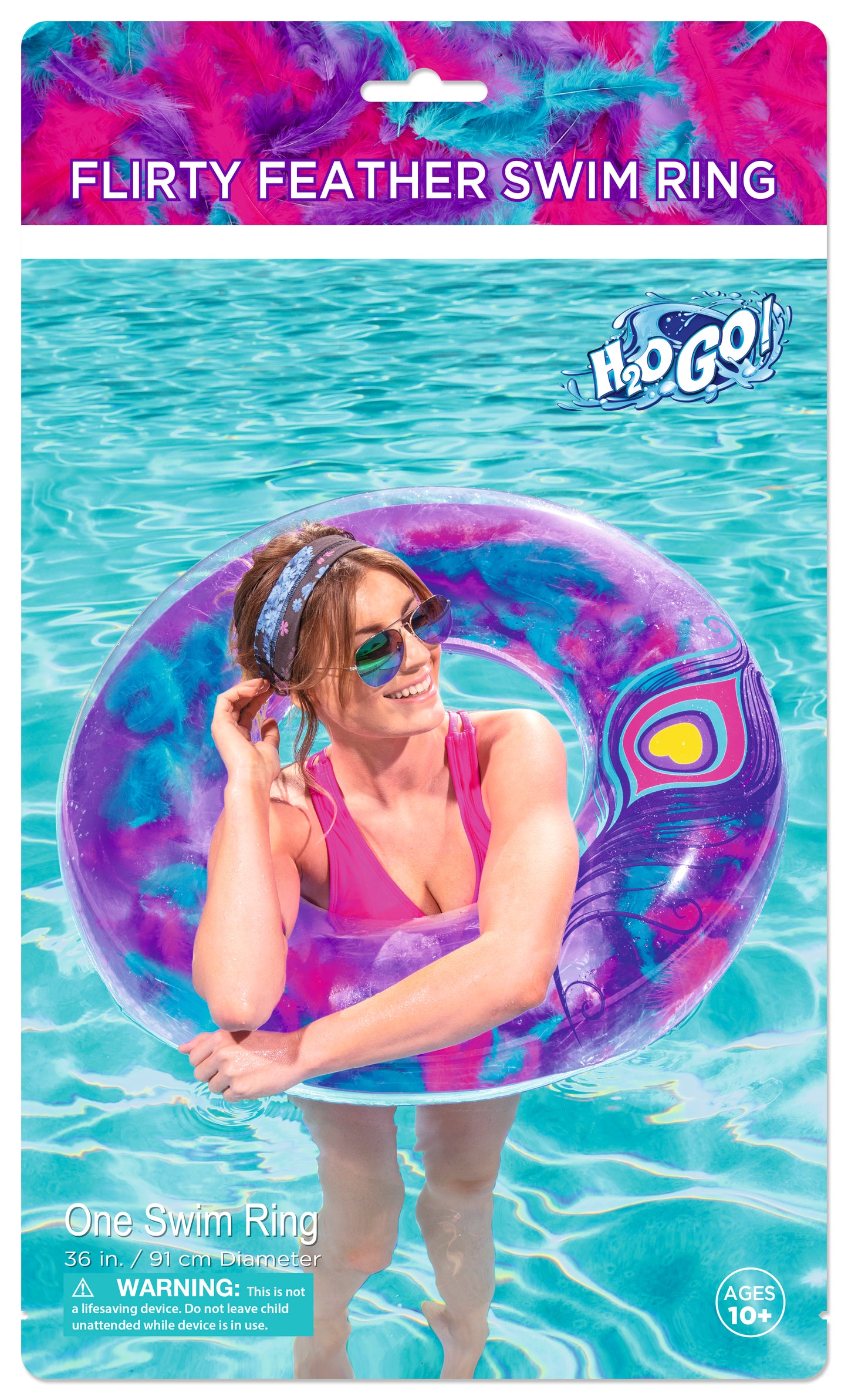 Bestway H2OGO! Flirty Feather Swim Ring - Curacao