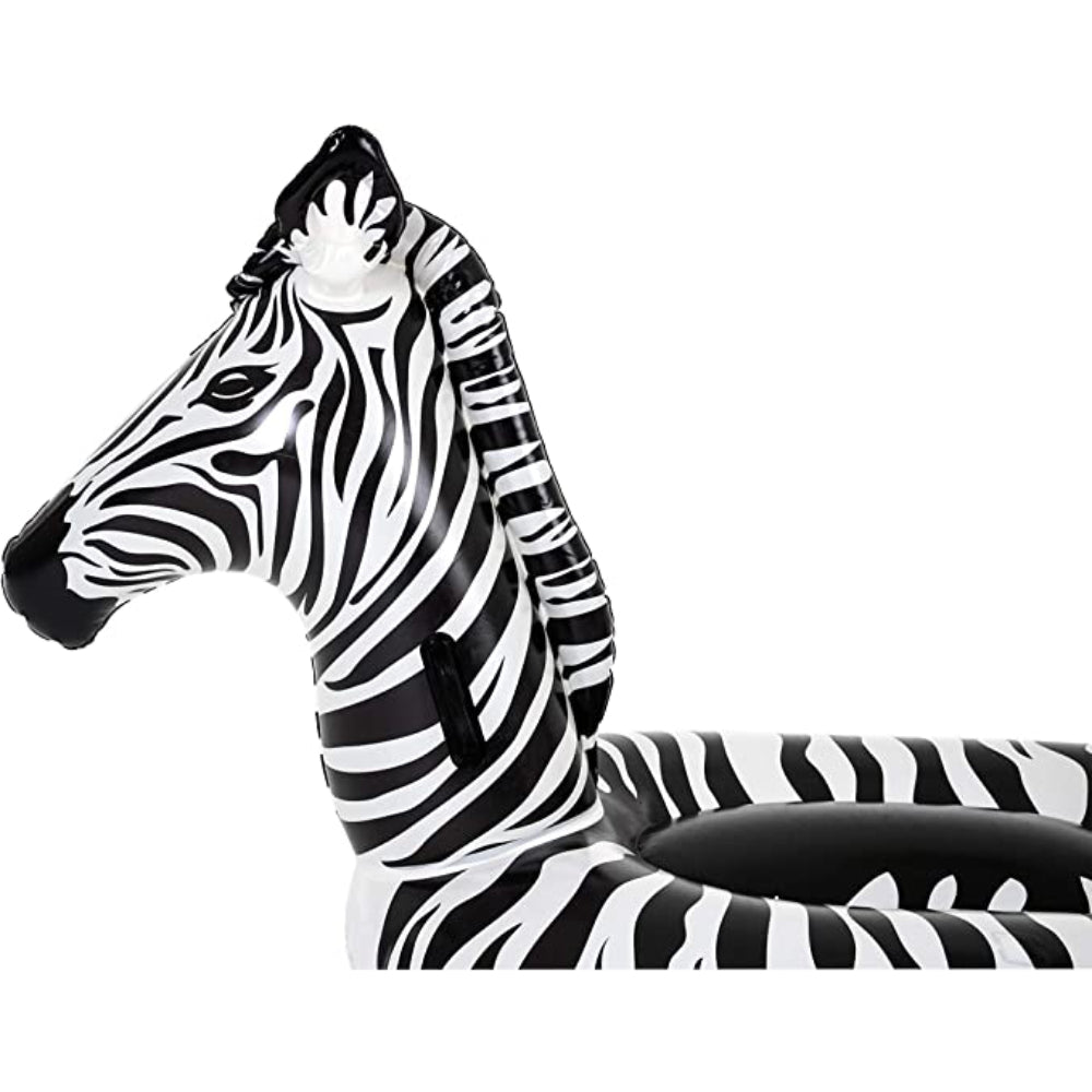 Bestway H2OGO! Lights 'n Stripes Zebra Ride-On Pool Float with LED Lights - Curacao