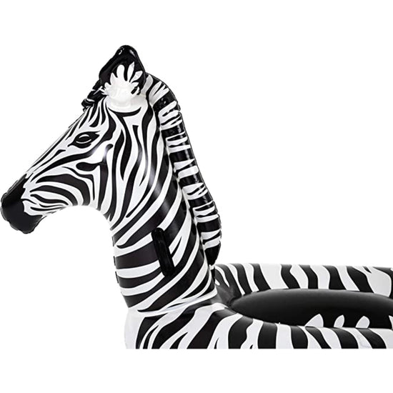 Bestway H2OGO! Lights 'n Stripes Zebra Ride-On Pool Float with LED Lights - Curacao