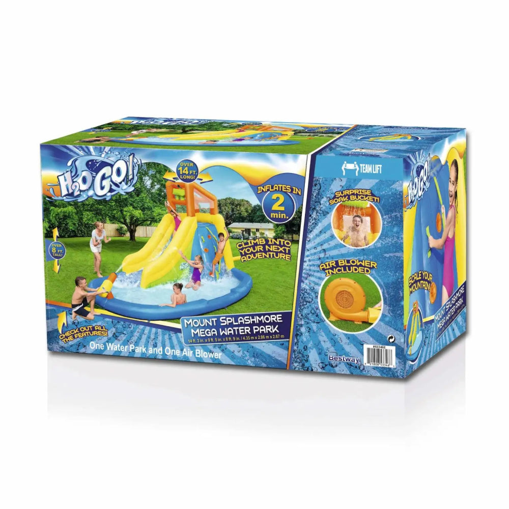 Bestway H2OGO! Mount Splashmore Inflatable Water Splash Park Slide - Curacao