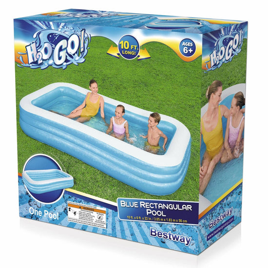 Bestway H2OGO! 10' Inflatable Blue Rectangular Pool - Curacao