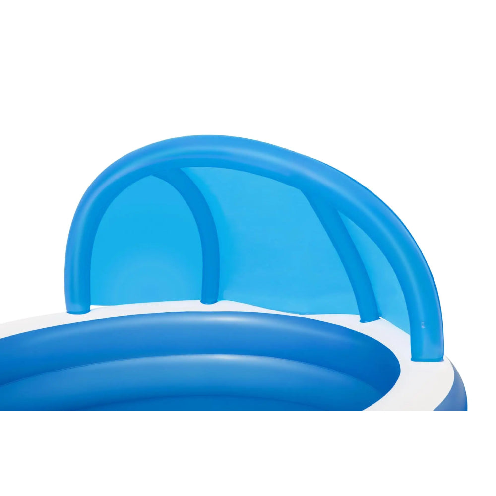 Bestway H2OGO! Summer Days Inflatable Round Family Pool with UV Careful Sunshade - Curacao