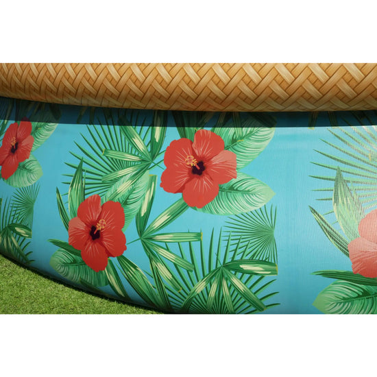 Bestway Fast Set Paradise Palms 15’ X 33” Round Inflatable Pool Set With Sprinkler - Curacao