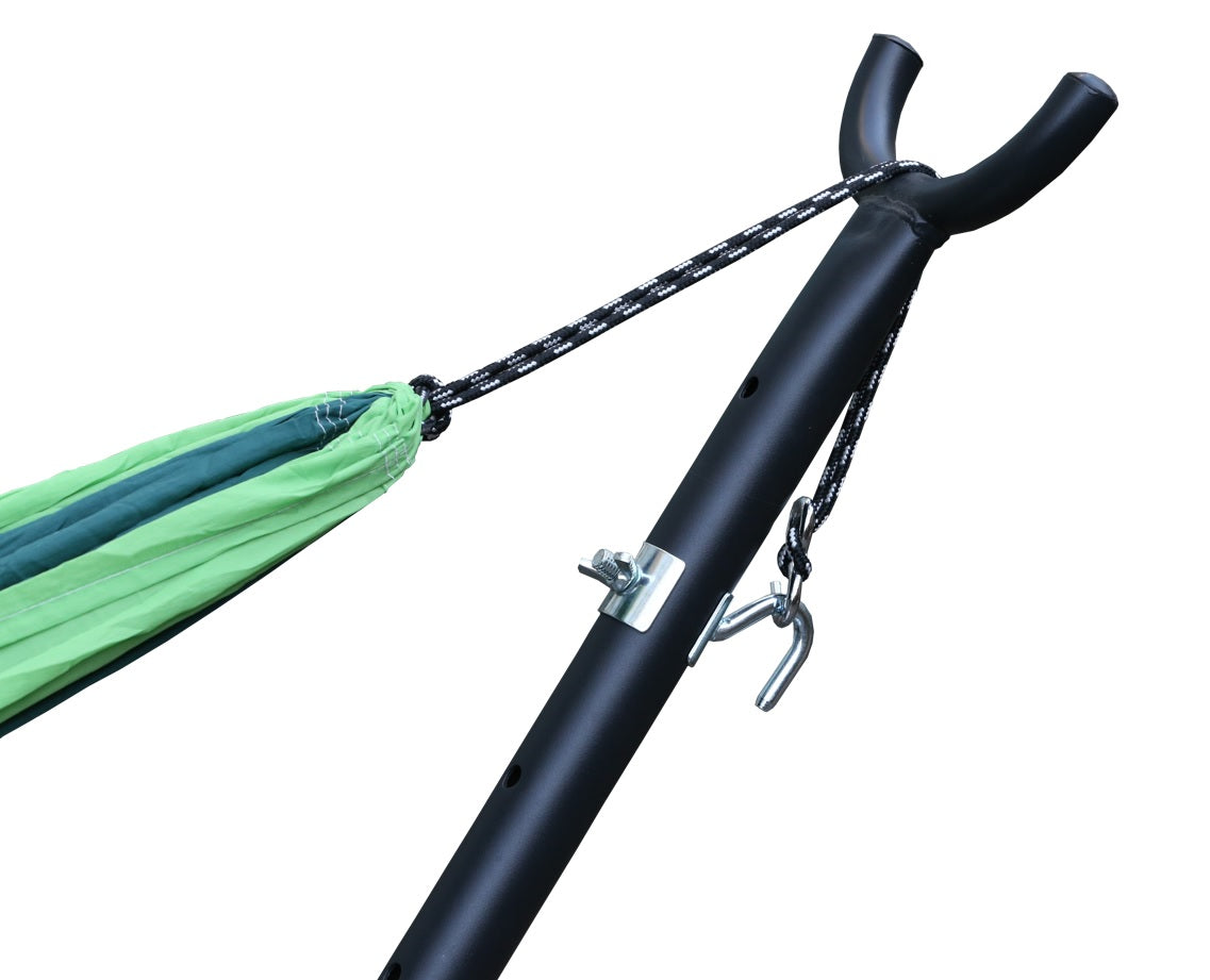 Liaoning Lucky Johnny Hammock Set with Metal Stand Base - Green - Curacao