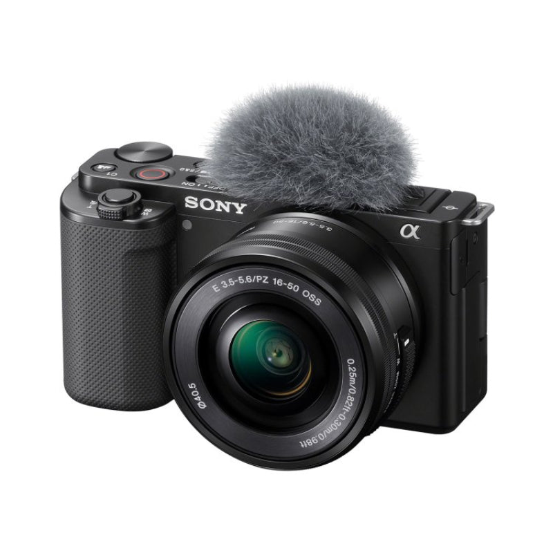 Sony Alpha ZV-E10 Mirrorless Vlog Camera with 16-50mm Kit Lens - Black
