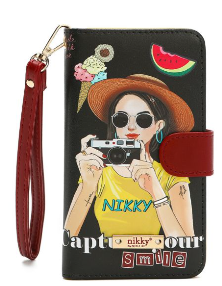 Nicole Lee Capture Your Smile Phone Case with Mirror and Credit Card Slots - Multicolor - Curacao
