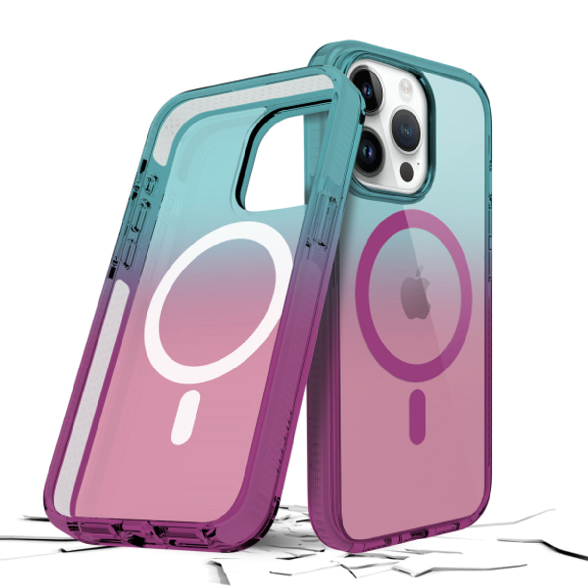 Prodigee Safetee Flow + MagSafe Case for Apple iPhone 15 Pro - Pink/Blue