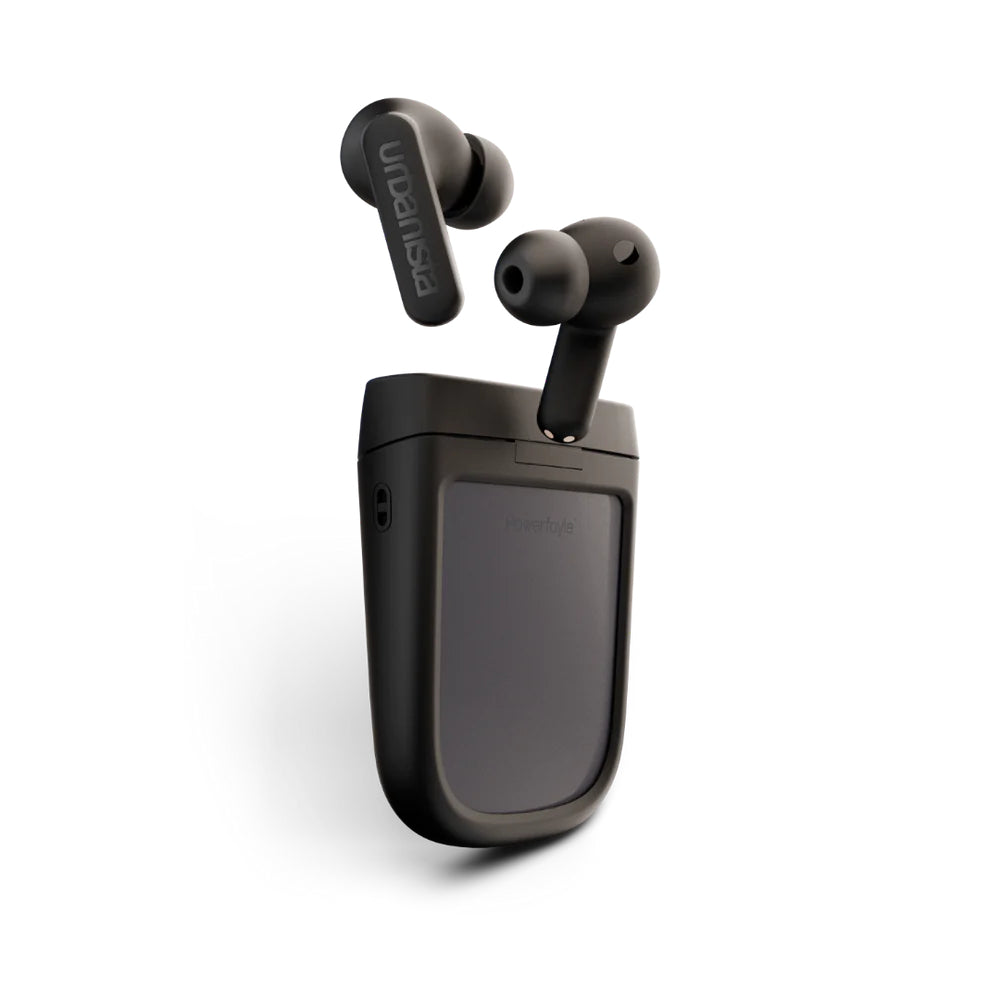Urbanista Wireless Solar Powered with Noise Cancellation Bluetooth Earbuds, Black
