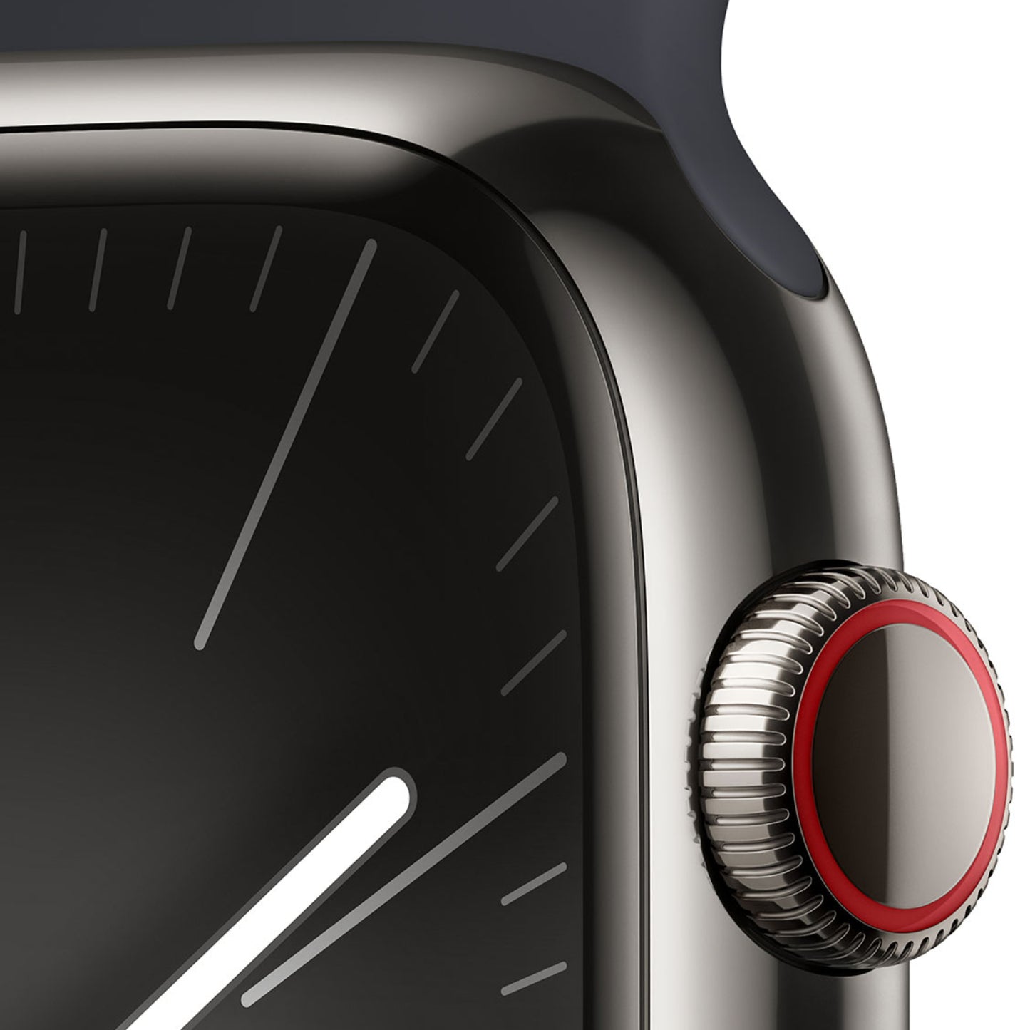 Apple Series 9 Unisex 41mm Stainless Steel Case Smartwatch with Sport Band - GPS + Cellular