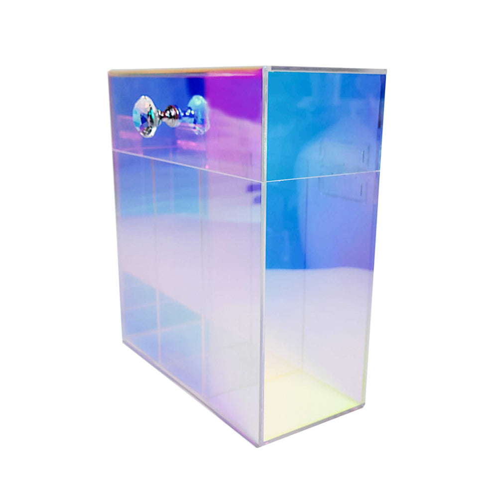 Impressions Vanity Prisma Acrylic Makeup 3-Section Brush Holder - Clear