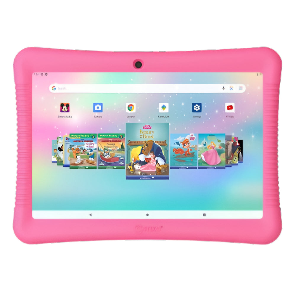 Bundle: Contixo 10" Kids Tablet + Contixo KB2 Kids Wired Over-the-Ear Headphones + Contixo Kids Bluetooth Karaoke Speaker with Two Wireless Microphones - Pink