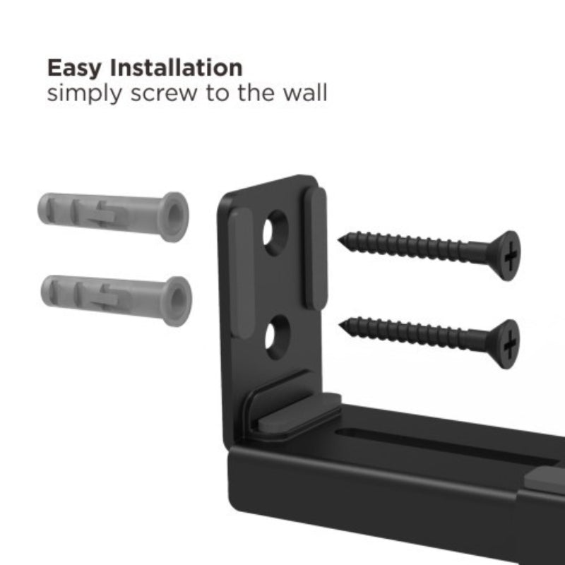 Screengrip SB-67 Adjustable Wall Mount Brackets for Soundbars - Matte Black