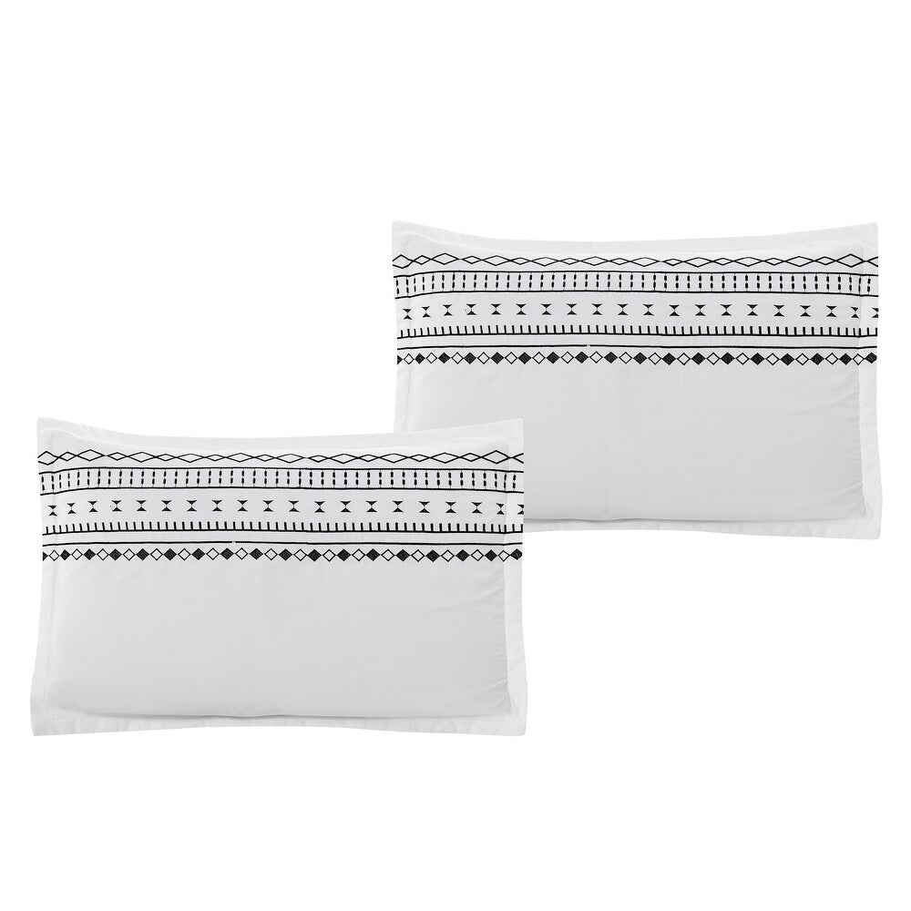 Esca Sequoia Luxury Queen Size 7-Piece Comforter Set - White