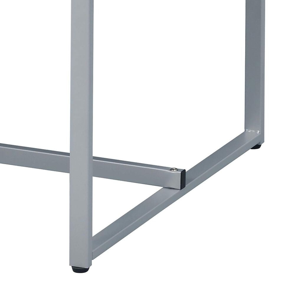 Juego de café y auxiliar de 3 piezas Acme Jurgen, imitación de hormigón y plata