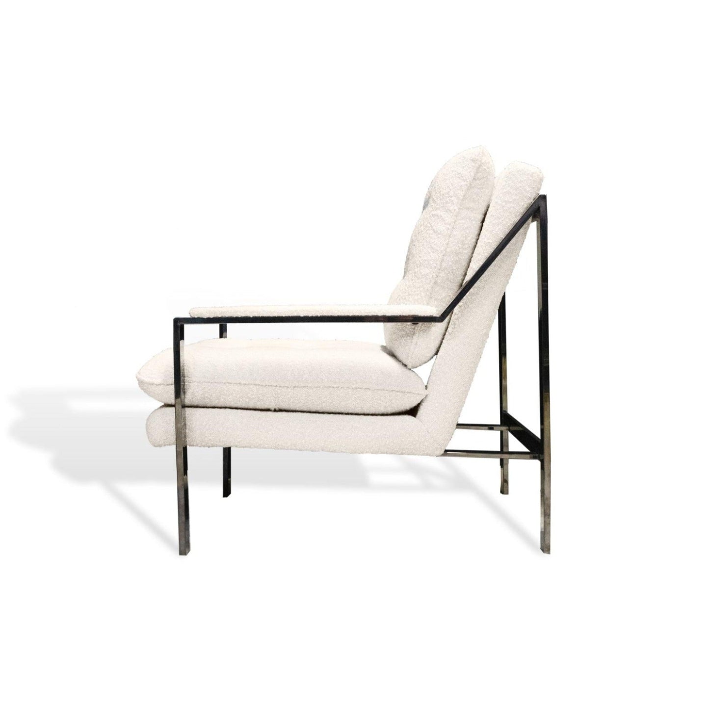 Sillón Bayou Boucle de 32" de Primitive Collections - Cromo negro