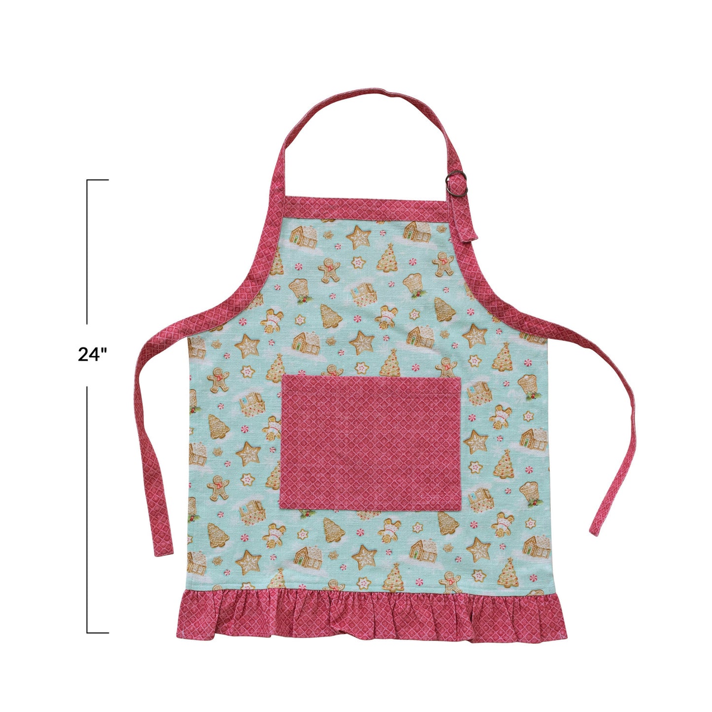 Creative Co-Op Cotton Child Apron (Set of 3) - Gray/Multi