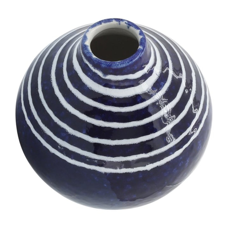Sagebrook Home Contemporary 5" Ceramic Primeval Vase - Blue