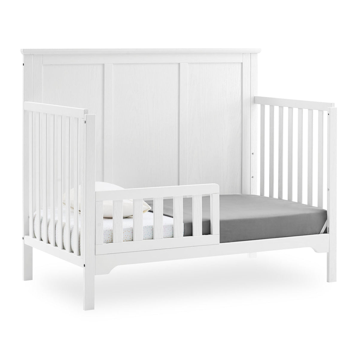 Delta Children Sweet Beginnings Sage Flat Top White 6-in-1 Convertible Wooden Crib