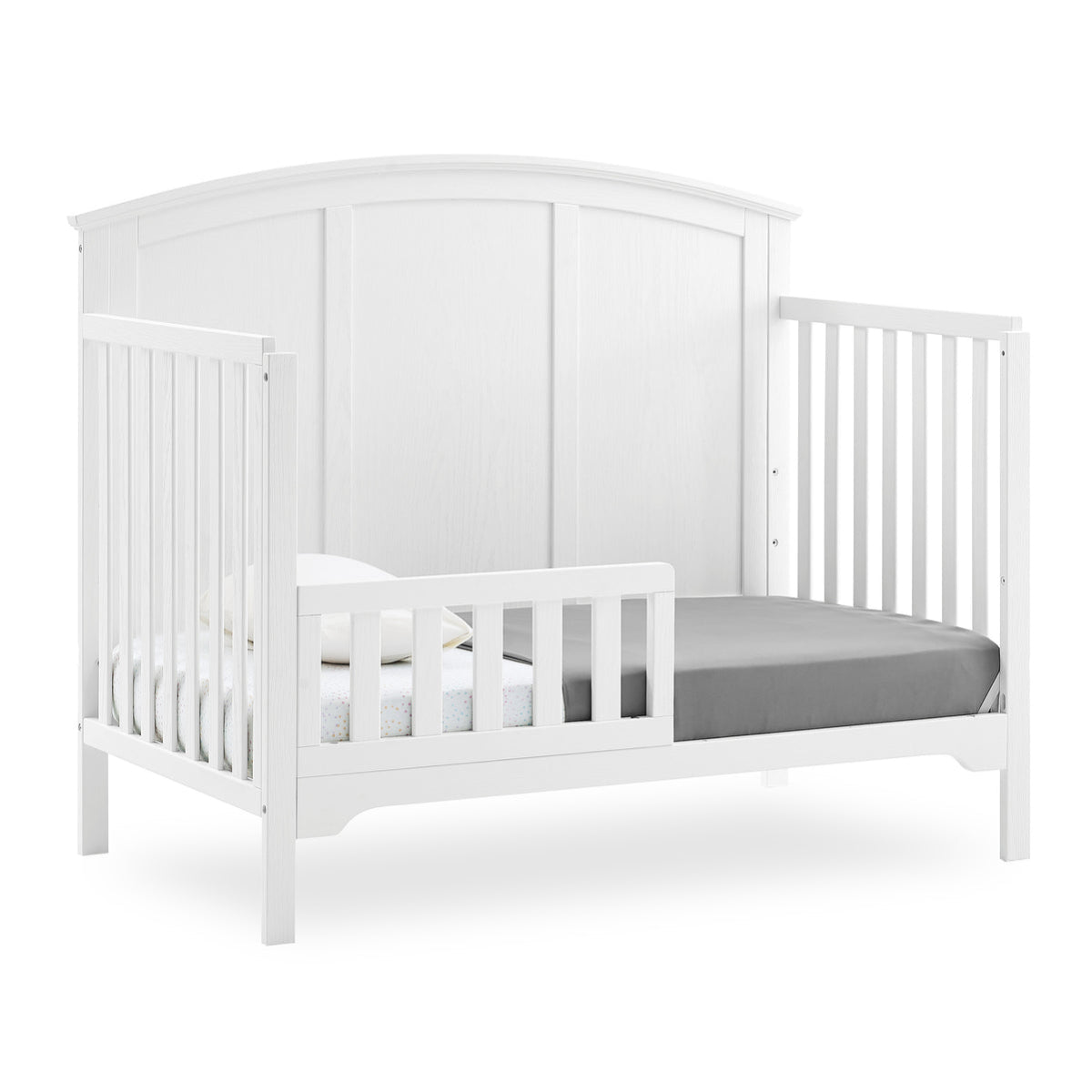 Delta Children Sweet Beginnings Sage Curve Top White 6-in-1 Convertible Wooden Crib