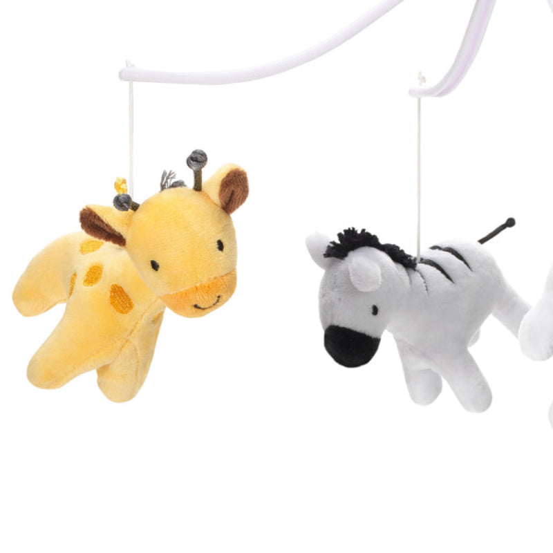 Bedtime Originals Mighty Jungle Animals Musical Baby Crib Mobile - Giraffe/Zebra