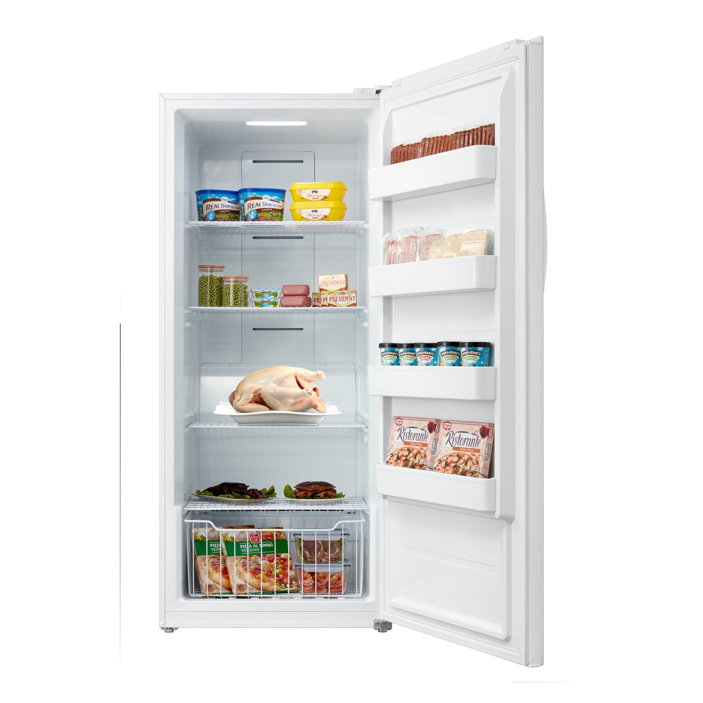 Refrigerador/congelador de 21 pies cúbicos HS772FWENW de Appliance Basics, color blanco