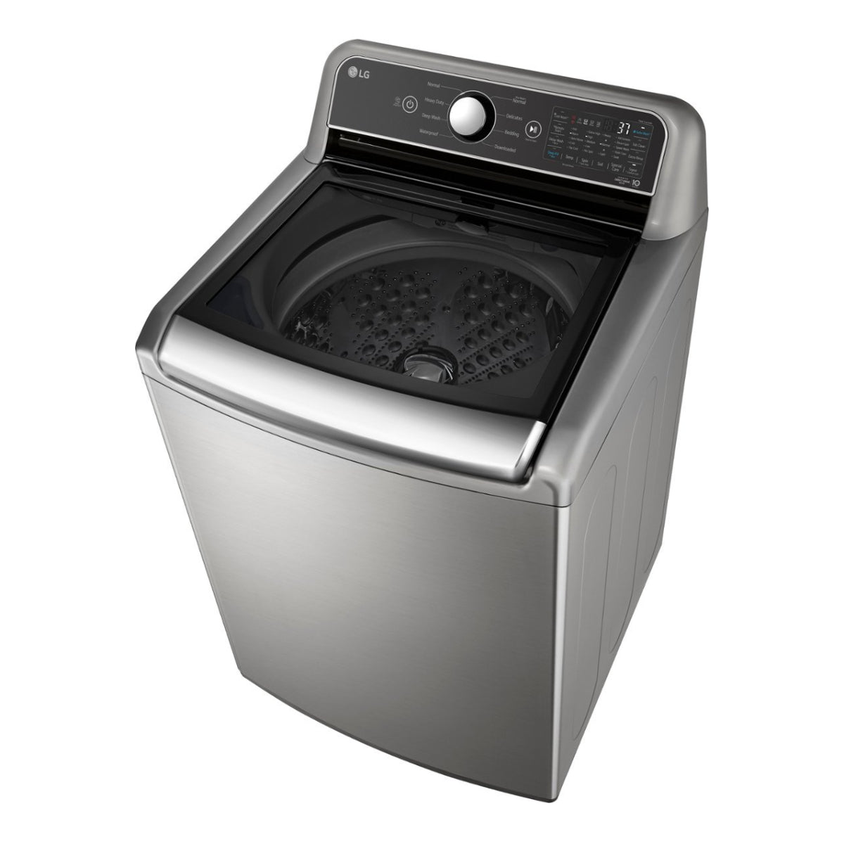 Lavadora de carga superior LG WT7405CV de 5,3 pies cúbicos con Wi-Fi y funciones inteligentes - Acero grafito