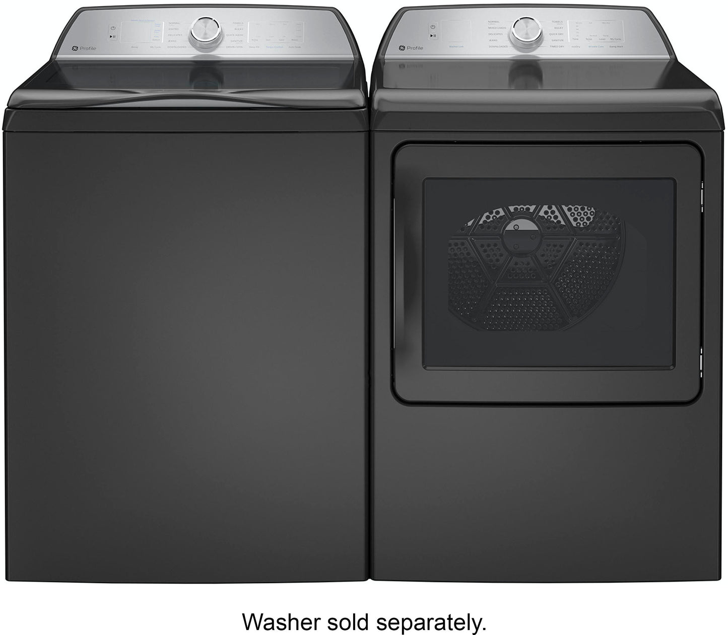 GE PTD60EBPRDG 7.4 cu. ft. Aluminized Alloy Drum Electric Dryer with Sanitize Cycle and Sensor Dry - Diamond Gray, ENERGY STAR certified