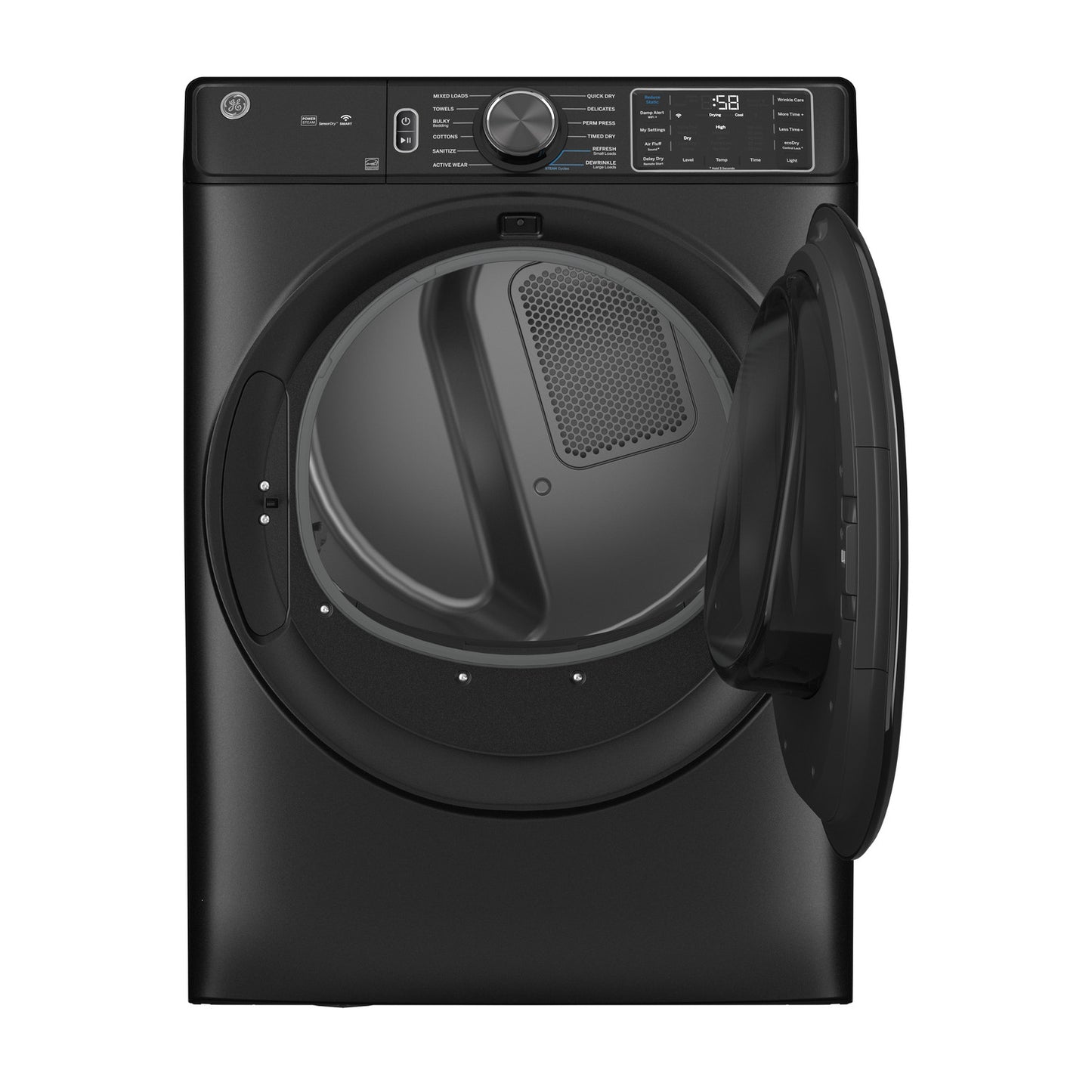 GE GFD65GSPVDS 7.8 cu. ft. Vented Front Load Gas Dryer - Stackable with Steam and Sanitize Cycle - Carbon Graphite