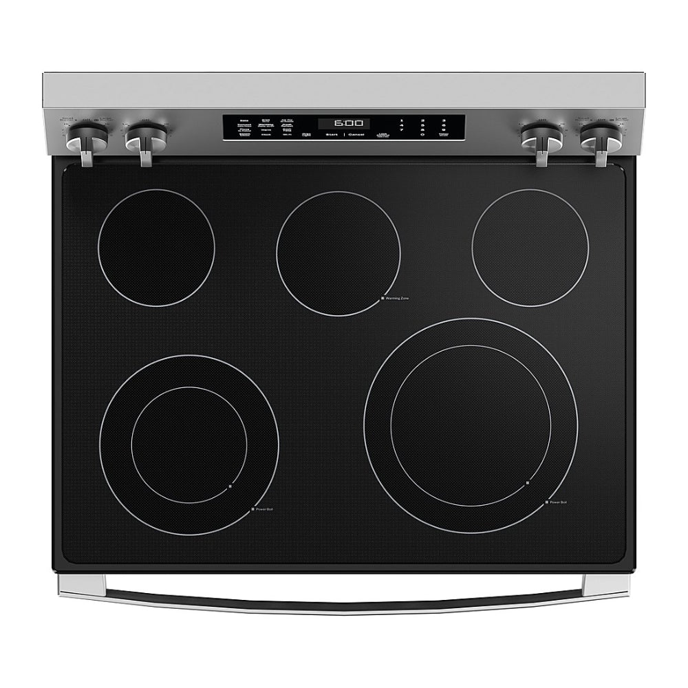 GE GRF600AVSS 5.3 cu. ft. Freestanding Electric Convection Range with EasyWash Tray - Stainless Steel